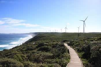 Albany Wind Farm Turbines along the Bibbulmun Track
