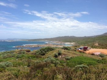 Lights Beach, Staircase to Beach on western end.