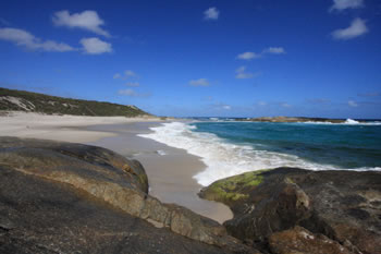 Lights Beach, Staircase to Beach on western end.
