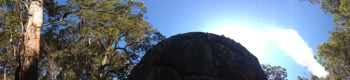 Looking up at Mt Frankland