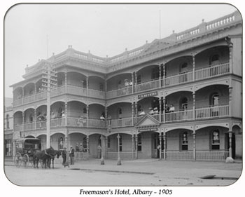 Freemason's Hotel, Albany 1905