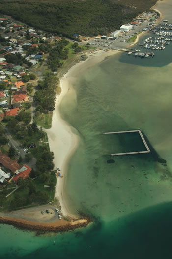 Aerial Photograph of Emu Point Beach Pontoon