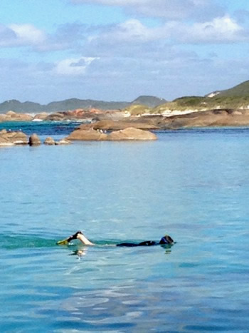 Snorkelling at Greens Pool, William Bay