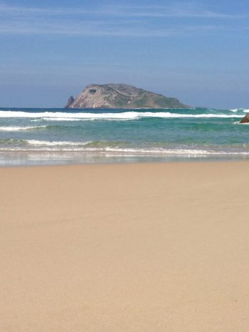 Mandaly Beach facing North wtih Chatham Island