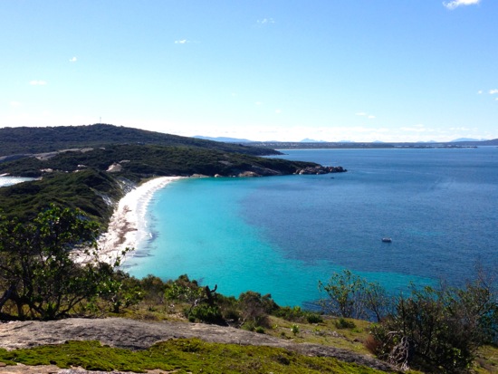 Overlooking the beach