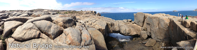 Natural Bridge Formation, Albany - a panoramic photograph